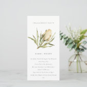 Native Banksia Waterverf Floral Verloving Invite Bedankkaart (Staand voorkant)