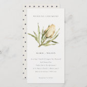 Native Banksia Waterverf Floral Wedding Invite Bedankkaart (Voorkant / Achterkant)