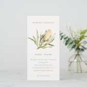 Native Banksia Waterverf Floral Wedding Invite Bedankkaart (Staand voorkant)