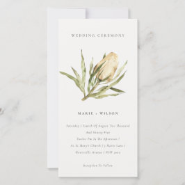Native Banksia Waterverf Floral Wedding Invite Bedankkaart