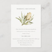 Native Banksia Waterverf Floral Wedding Reception Informatiekaartje (Voorkant)