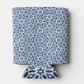Native Batik Blauw Wit Kunst Blikjeskoeler (Achterkant)