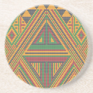 Native Beadwork Sandstone Onderzetter