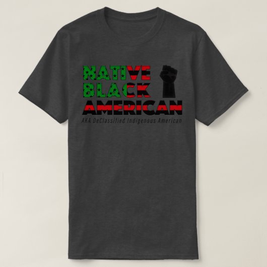 Native Black American T-shirt (Design voorkant)