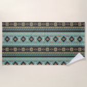 Native Blanket Geometric Pattern Beach Towel Strandlaken (Voorkant)