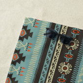 Native Blanket Geometric Pattern Beach Towel Strandlaken (In situ)