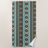 Native Blanket Geometric Pattern Beach Towel Strandlaken (Voorkant)