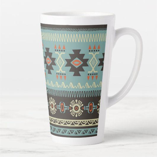 Native Blanket Pattern Latte Mok (Rechts)