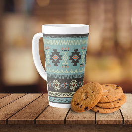 Native Blanket Pattern Latte Mok