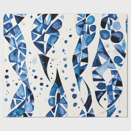 Native Blue Harmony Cadeaupapier (Vlak)