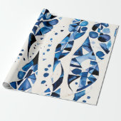 Native Blue Harmony Cadeaupapier (Uitgerold)