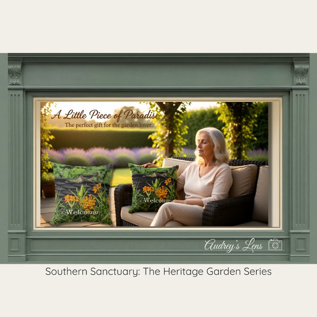 Native Butterfly Weed & Hummingbird Art Kussen (Creator heeft geüpload)