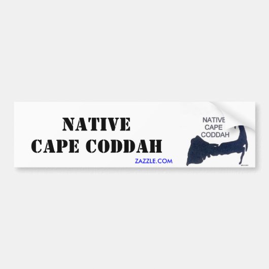 Native Cape Coddah Bumpah Stickah Bumpersticker (Voorkant)