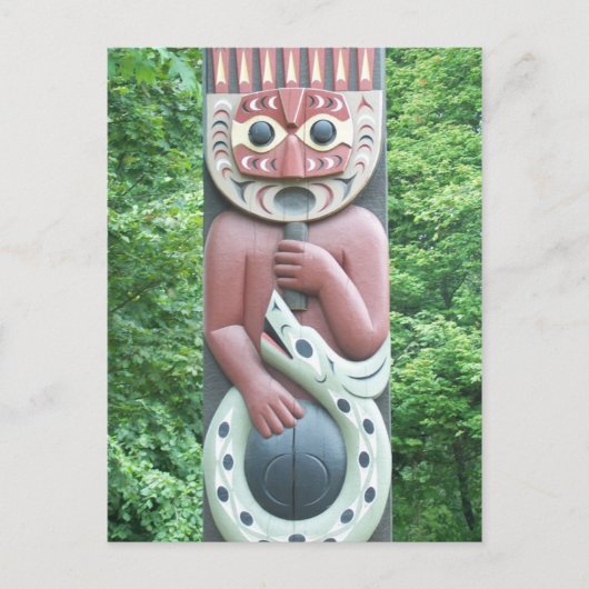 Native Carving Briefkaart (Voorkant)