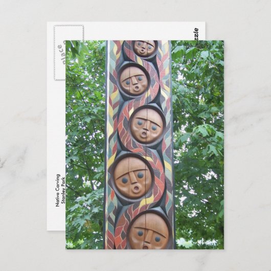 Native Carving Briefkaart (Voorkant / Achterkant)