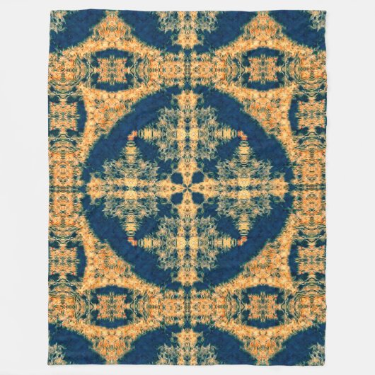 Native Cheyenne Buffalo Sacred Medicine Wheel Art Fleece Deken (Voorkant)