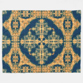 Native Cheyenne Buffalo Sacred Medicine Wheel Art Fleece Deken (Voorkant (Horizontaal))