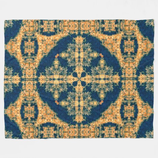 Native Cheyenne Buffalo Sacred Medicine Wheel Art Fleece Deken (Voorkant (Horizontaal))