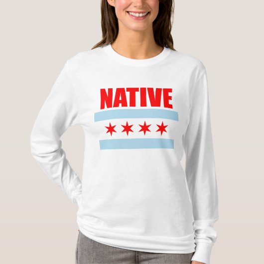 Native Chicago Flag T-shirt (Voorkant)