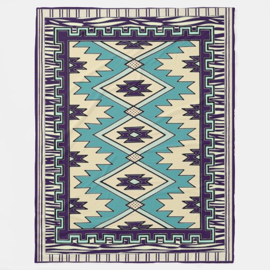 Native Chieftain Pattern Fleece Blanket (Voorkant)