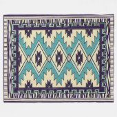 Native Chieftain Pattern Fleece Blanket (Voorkant (Horizontaal))