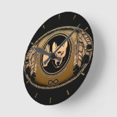 Native Clock Custom First Nation Flag Wall Clock Ronde Klok (Hoek)