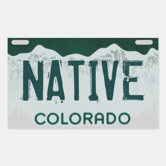 Native Colorado artistieke licentie bord sticker (Voorkant)