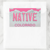 Native Colorado artsy roze licentie bord stickers (Tas)