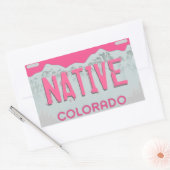 Native Colorado artsy roze licentie bord stickers (Envelop)