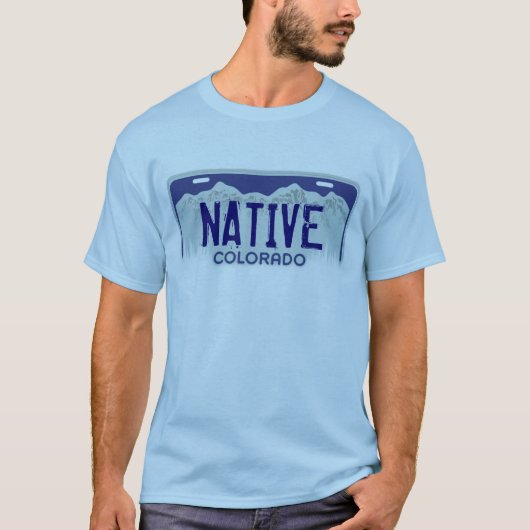 Native Colorado blue licence bord jongens t-shirt (Voorkant)