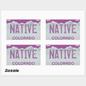 Native Colorado paarse licentie bord stickers (Vel)
