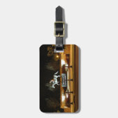 Native Dancer Horse Statue Saratoga Bagagelabel (Voorkant verticaal)