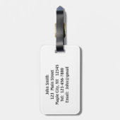 Native Dancer Horse Statue Saratoga Bagagelabel (Achterkant verticaal)