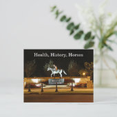 Native Dancer Horse Statue Saratoga Briefkaart (Staand voorkant)