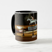 Native Dancer Horse Statue Saratoga Coffee Mok (Voorkant links)