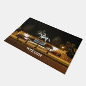 Native Dancer Horse Statue Saratoga door Mat (Schuin)