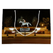 Native Dancer Horse Statue Saratoga Gift Bag Groot Cadeauzakje (Voorkant)