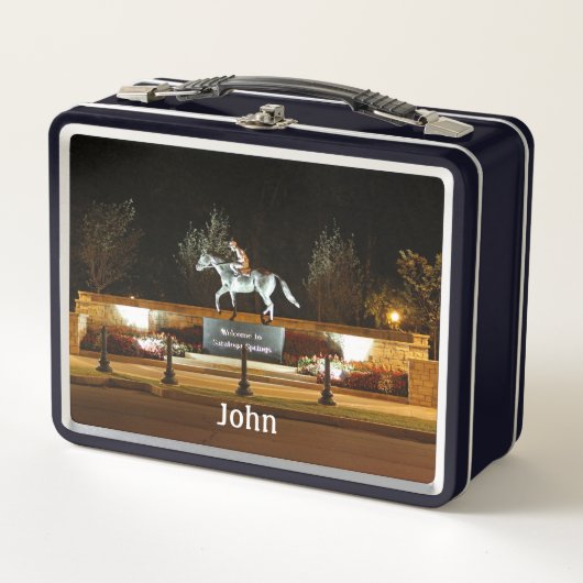 Native Dancer Horse Statue Saratoga Lunchbox (Voorkant)