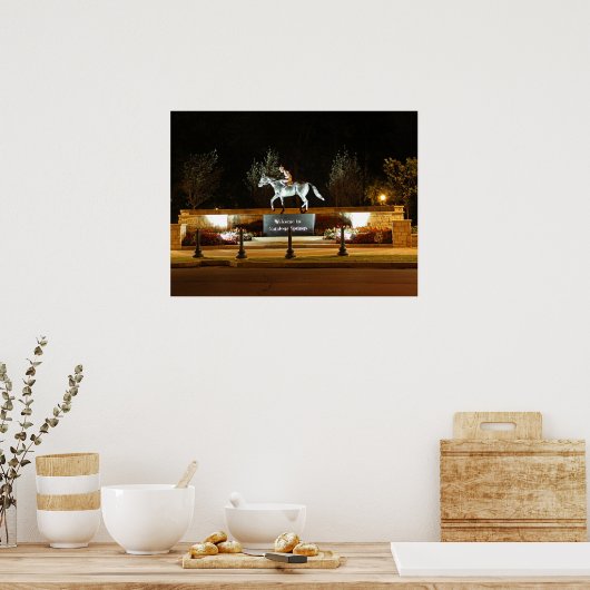 Native Dancer Horse Statue Saratoga Poster (Keuken)