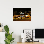 Native Dancer Horse Statue Saratoga Poster (Thuiskantoor)