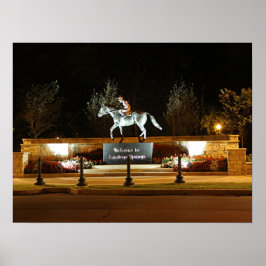 Native Dancer Horse Statue Saratoga Poster