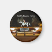 Native Dancer Horse Statue Saratoga Solid Magnet (Voorkant)