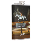 Native Dancer Horse Statue Saratoga Vinyl Flask Heupfles (Rechts)