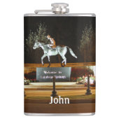 Native Dancer Horse Statue Saratoga Vinyl Flask Heupfles (Voorkant)