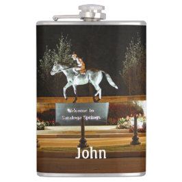 Native Dancer Horse Statue Saratoga Vinyl Flask Heupfles