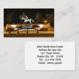 Native Dancer Horse Statue Saratoga Visitekaartje