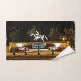 Native Dancer Paard Standbeeld Saratoga Handdoek