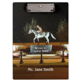 Native Dancer Paard Standbeeld Saratoga Klembord (Voorkant)