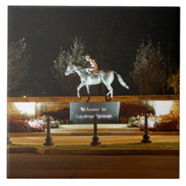 Native Dancer Statue Saratoga Keramische Tegel Tegeltje