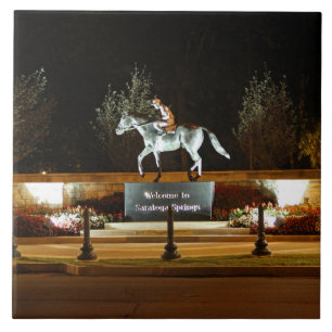 Native Dancer Statue Saratoga Keramische Tegel Tegeltje